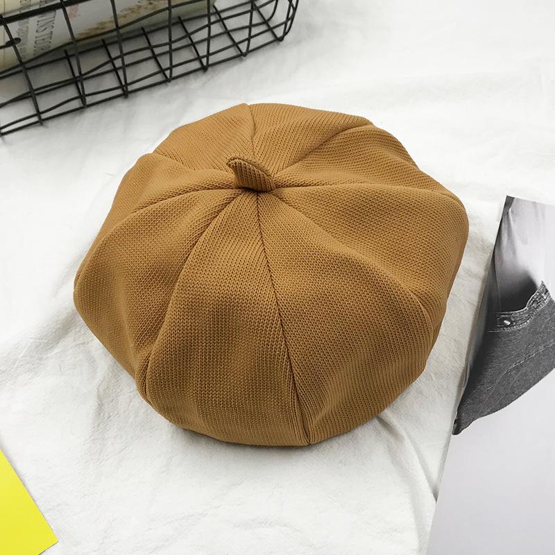 Autumn and winter three-dimensional beret women's versatile pumpkin hat British painter hat literary retro bud hat
