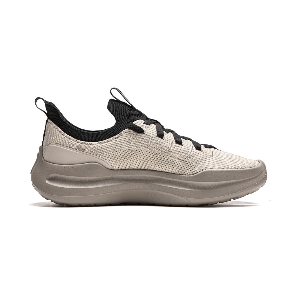 New LiNing Cloud Wave Cushioned Anti-Slip And Wear-Resistant Lightweight Low-Top Casual Shoes Men's Gray AGLU221-5