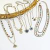 Popular European And American Devil Eye Pendant Necklace With Multiple Layers Stunning Alloy Material