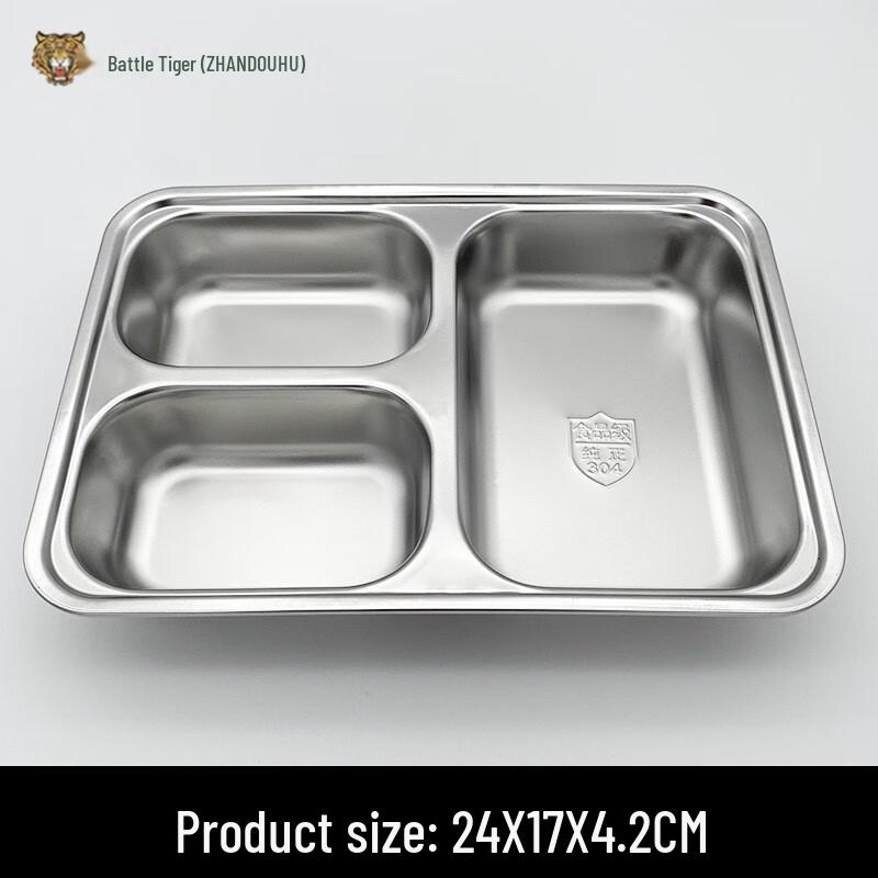 

Zhandouhu 304 Stainless Steel Divided Meal Tray
