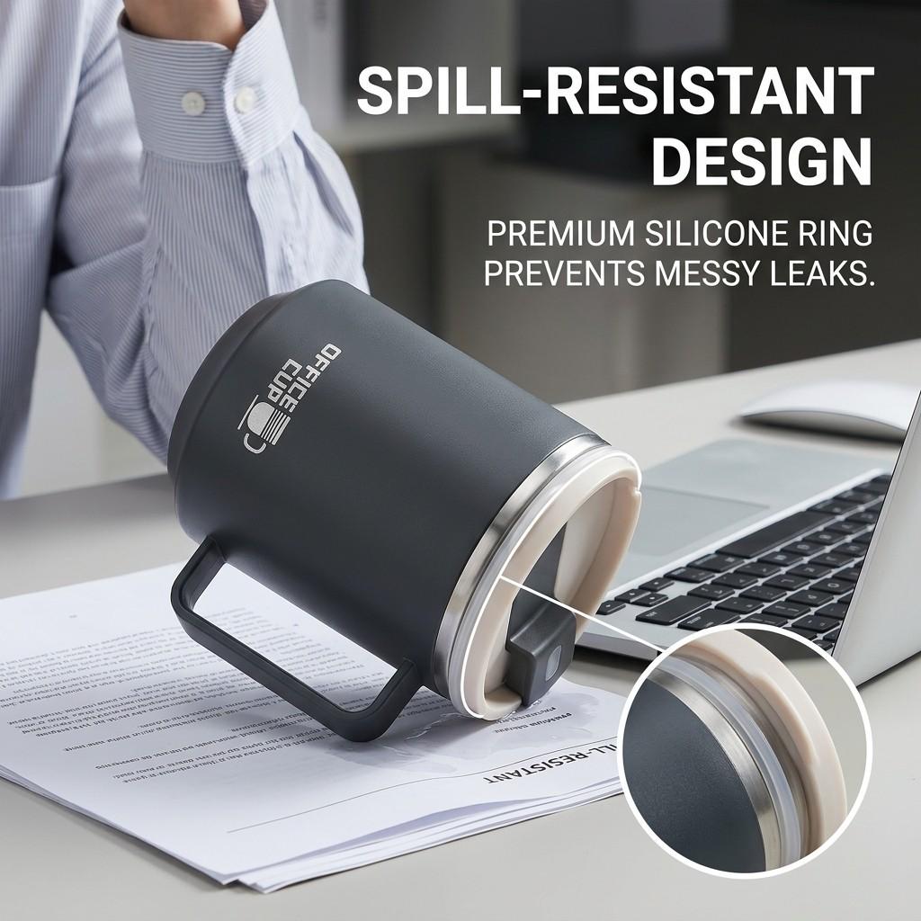 Double-Layer Insulated Coffee Mug Portable 304 Stainless Steel Drinking Cup Durable Sealed Coffee Cup Tumbler For Students Adult