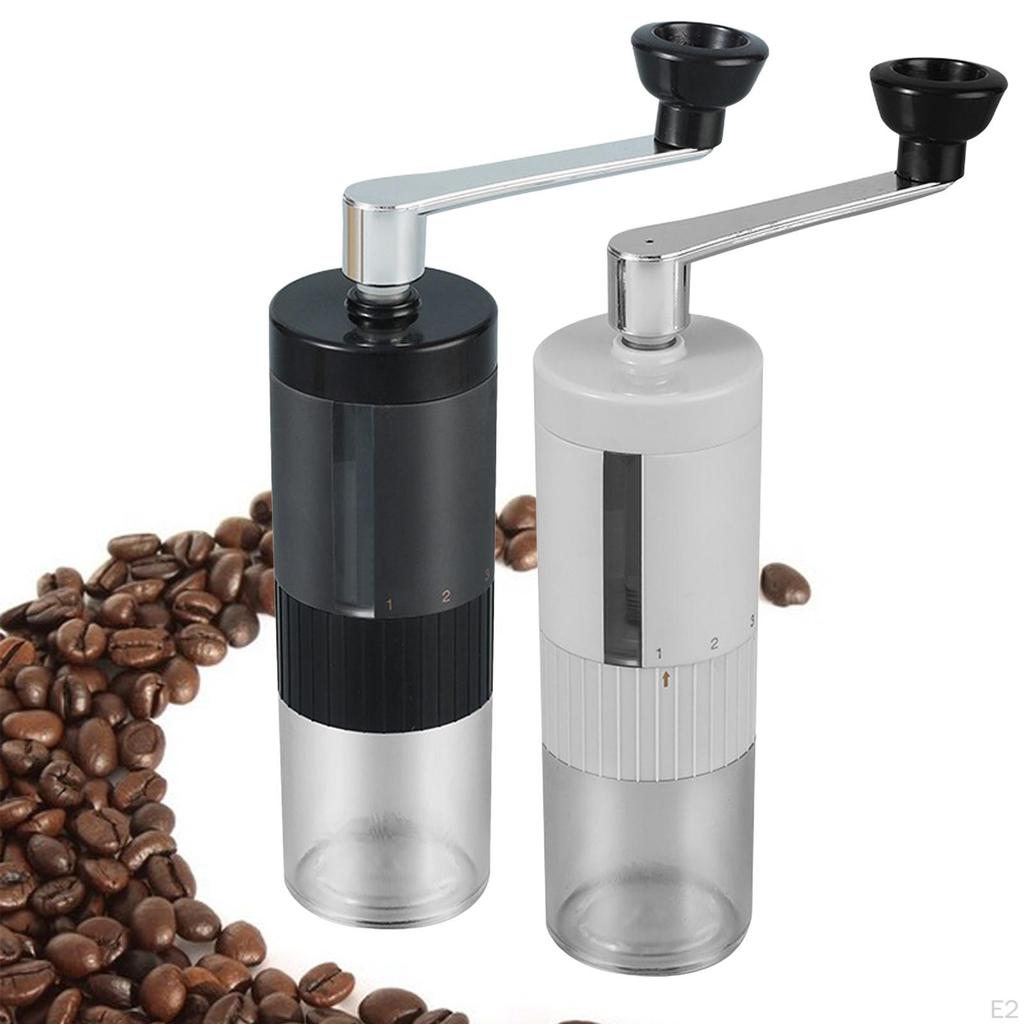 Manual Coffee Grinder Hand Crank Bean for Travel Black