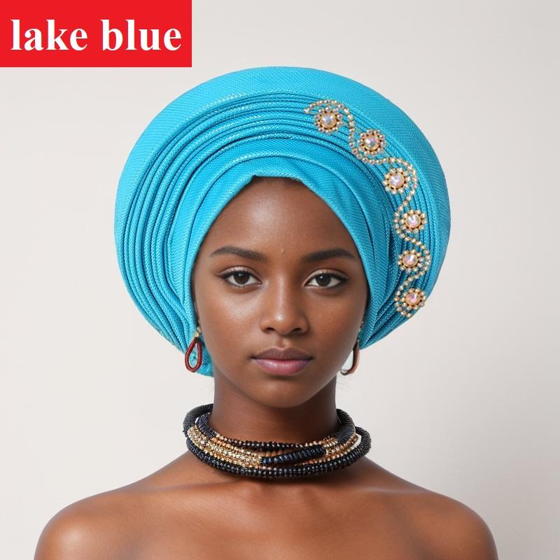Elegant African Auto Gele Women`s Turban