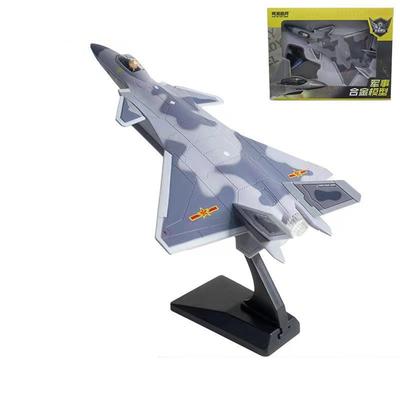 Model letadla stíhačky J-20 Stealth z hliníkové slitiny v měřítku 1/100 Simulační kovový model bojového letadla Zvukový světelný Dětský dárek
