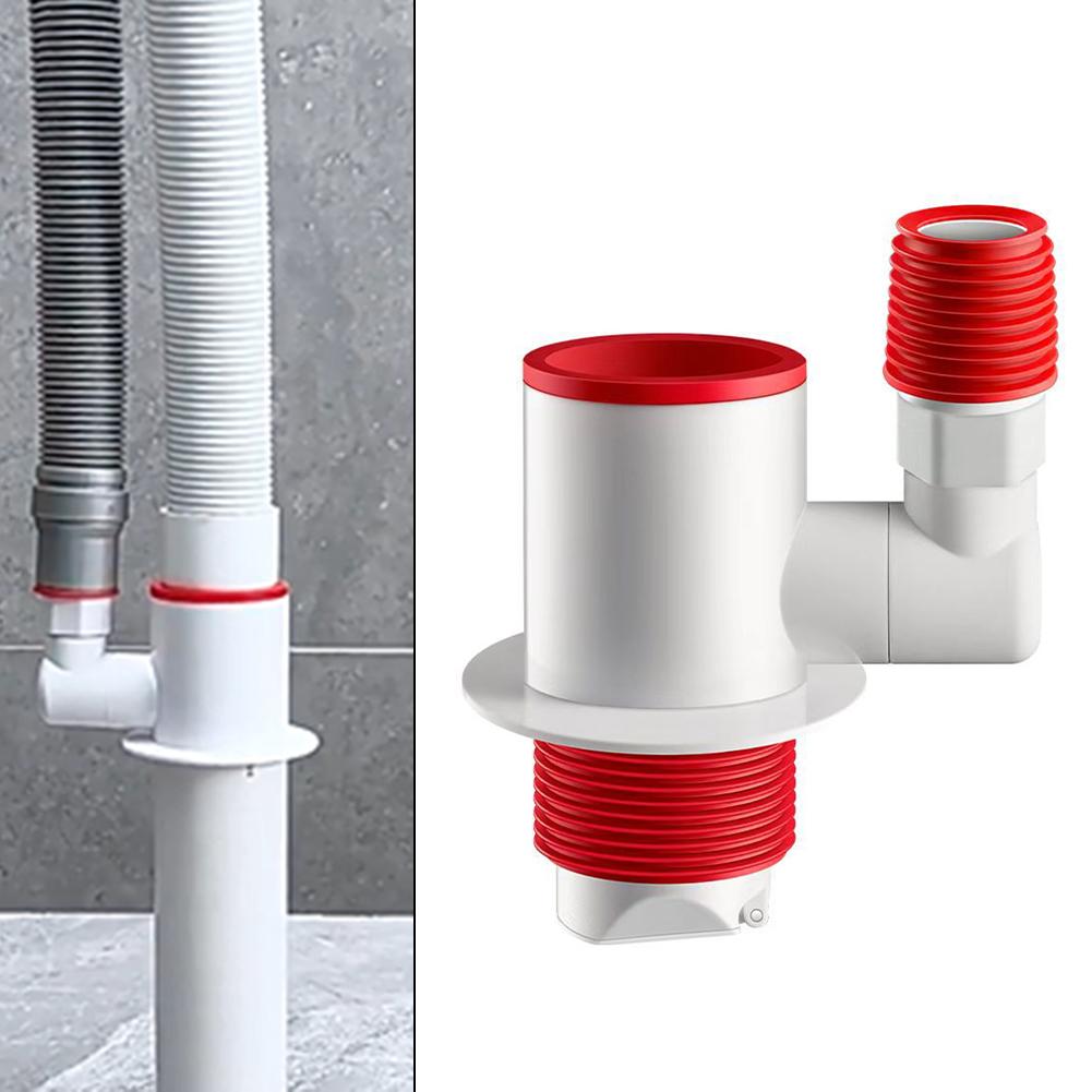 Washing Machine Floor Drain Joint Double Purpose Pipe Drainage Connector Dishwasher Hose Adapter Three-Way Disposer Trap Tool