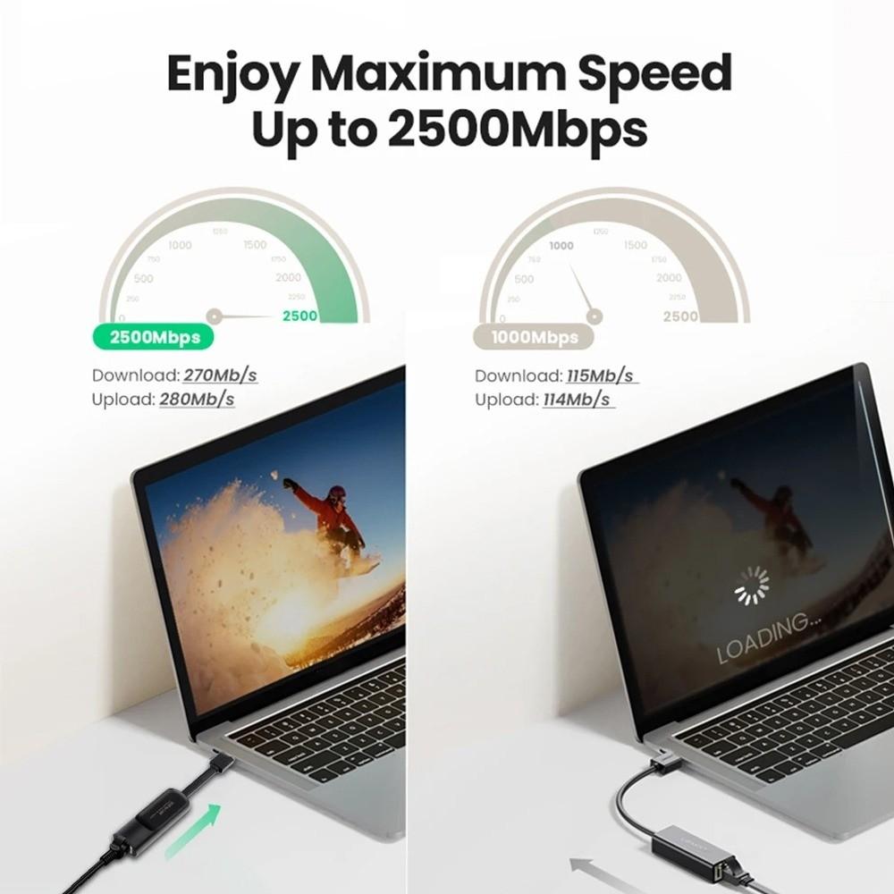 USB 3.0 2.5G USB Network Card RJ45 Port 2.5G Wired Ethernet Adapter Laptops