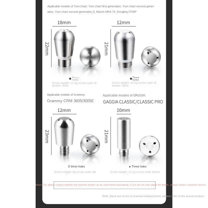 Parní tryska kávovaru,Nerezové trysky pro různé modely, 3 otvory a 4 otvory