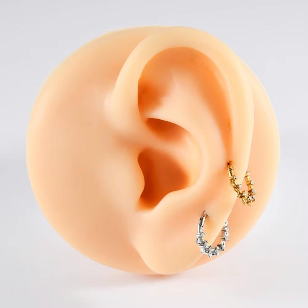 1PC Stainless Steel Septum Clicker Ring Skull Vine Design Daith Piercing Ring Nose Piercing