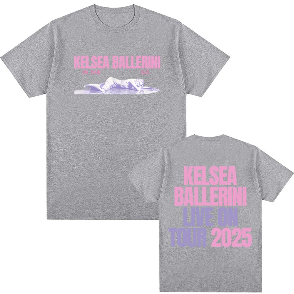 KELSEA BALLERINI LIVE ON TOUR Tee Summer Kelsea Ballerini's Same Style Tee-shirt High Quality Cotton Graphic Printing Camisetas