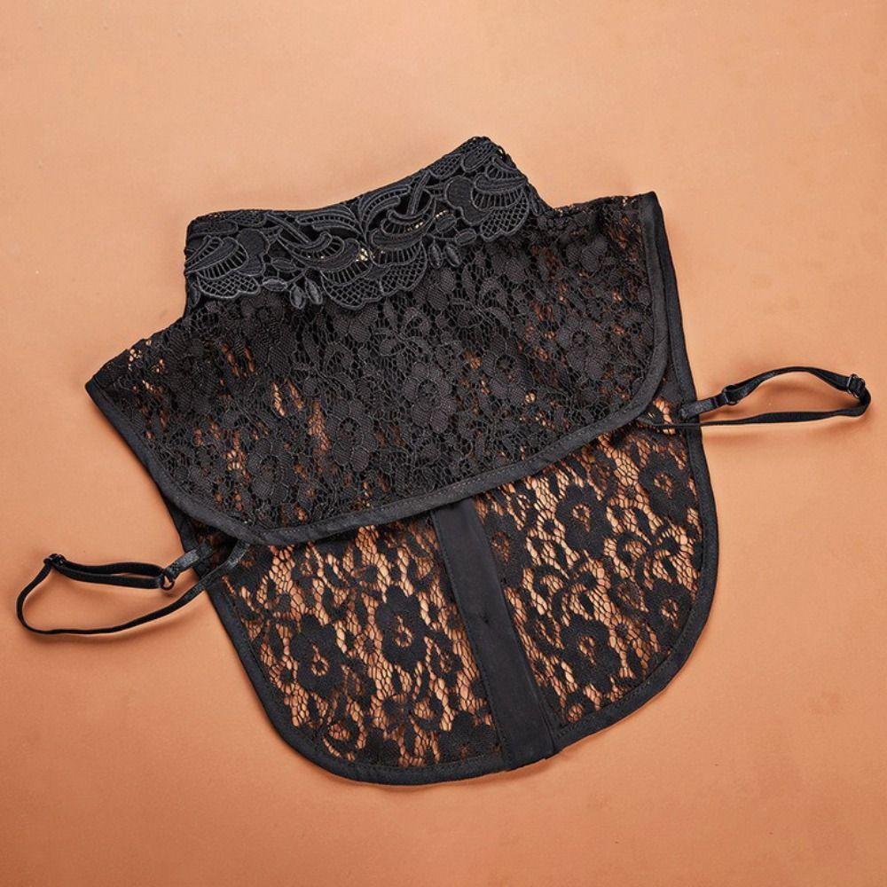 Clothes Accessory Detachable Fake Collar Lace White Black Neckline Half Shirt Women Girls