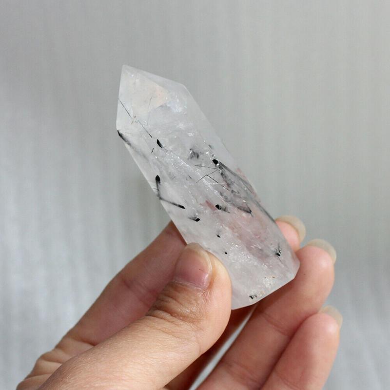 6070mm Natural Quartz Crystal Point Healing Obelisk Hexagonal Wand Decor Reiki