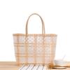 Summer Jelly Women Fashion Transparent Handbag Large Capacity Beach Bag Casual Woven Shopping Basket Tote MIT
