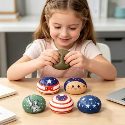 Steamed Bun Squeeze Toy Soft TPR Fidget Toy Portable Fun Vent Toy for Kids And Adults Office Desk Stress Reliever