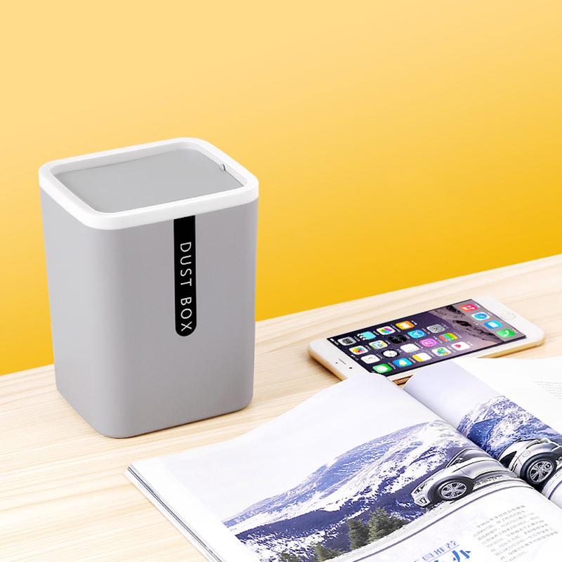 Mini coș de gunoi Coș mic de gunoi Ușor Economisește spațiu Articole diverse Butoi Capac scuturat de 360 ​​de grade Găleată de depozitare