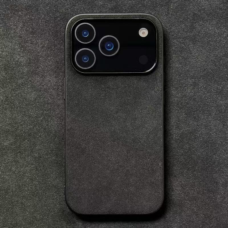 Θήκη Κινητού Αλκαντάρα Μονόχρωμη για IPhone 17 Pro Max 17air 16 Pro 16E 15 Plus 14 13 12 Mini 11 XS XR Σουέτ Δέρμα Σκληρό Κάλυμμα