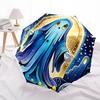 1pc Ghostly Night Automatic Folding Umbrella - Design, Durable Iron Frame for Travel, Outdoor, Beach Fashion Accessory a0920019