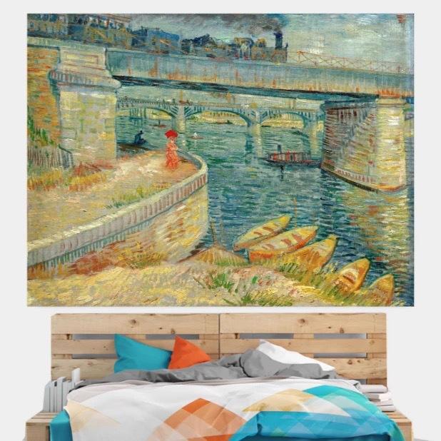 Landscape Background Cloth Ins Hanging Cloth Art Living Room Wall Cloth Bedside Decoration Tapestry Bedroom Wall Blanket
