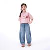 Girls' Pure Cotton Letter Print Short Sleeve T-Shirt