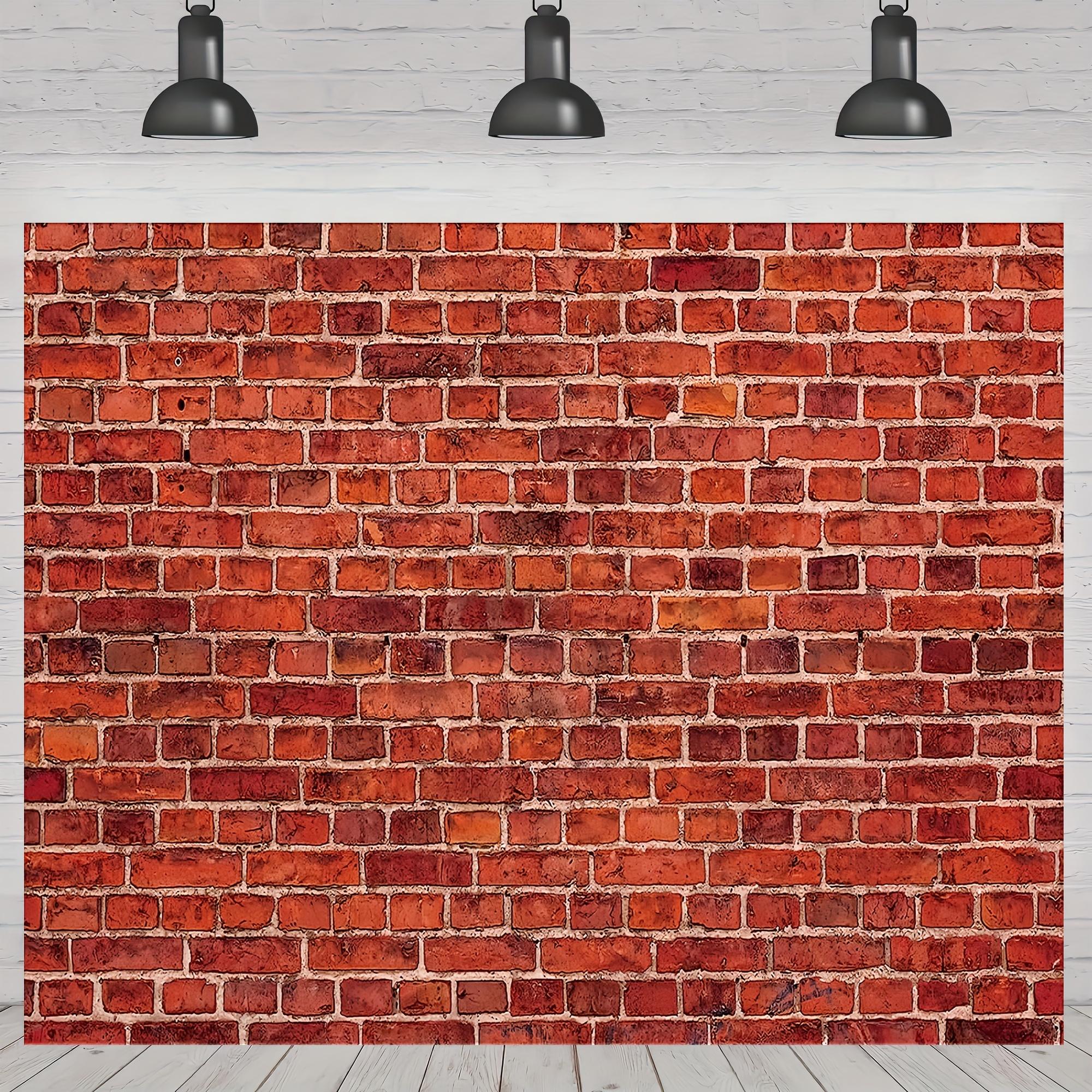1 piece, Red brick wall party background, large fabric red brick logo photo background background, birthday party 150X100CM