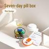 Portable Weekly Pill Box: Three-A-Day Mini Medicine Dispenser, Carry-On Sealed Case