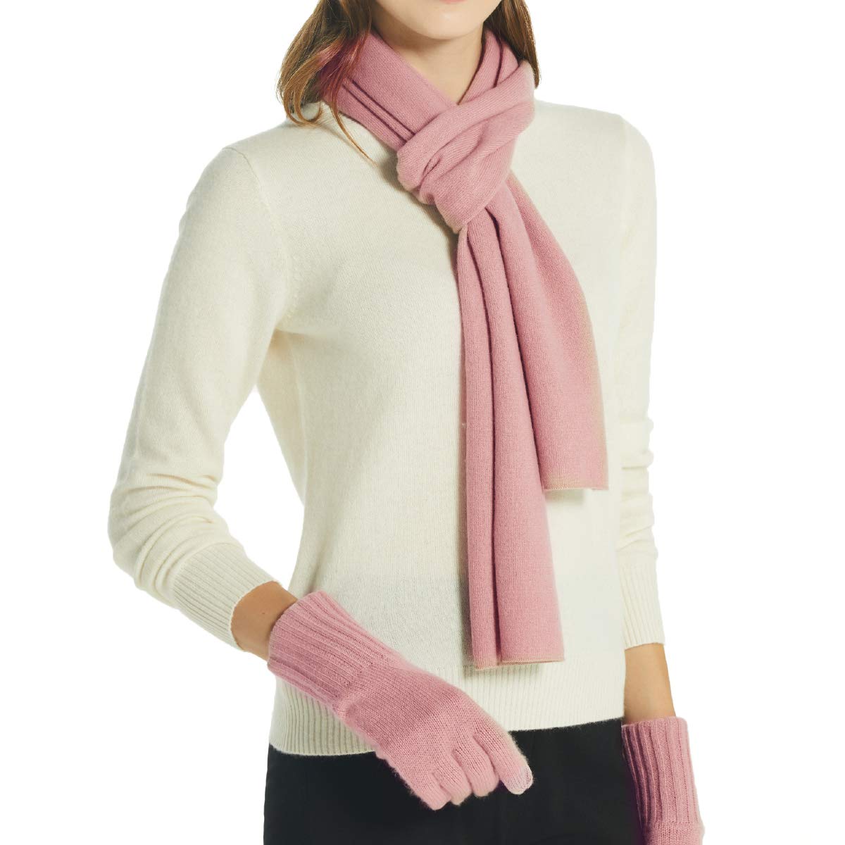 

EURKEA Cashmere Simple Day Women s Scarf/Stole, 100% Cashmere, Design, Valentine s Day/White Gift, KASHIMIA20-D (Mauve)