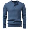AIOPESON Classic Polo Sweater Men Old Money Style Long Sleeve Solid Color Contemporary Fit Silk Touch Luxury Brand Polos