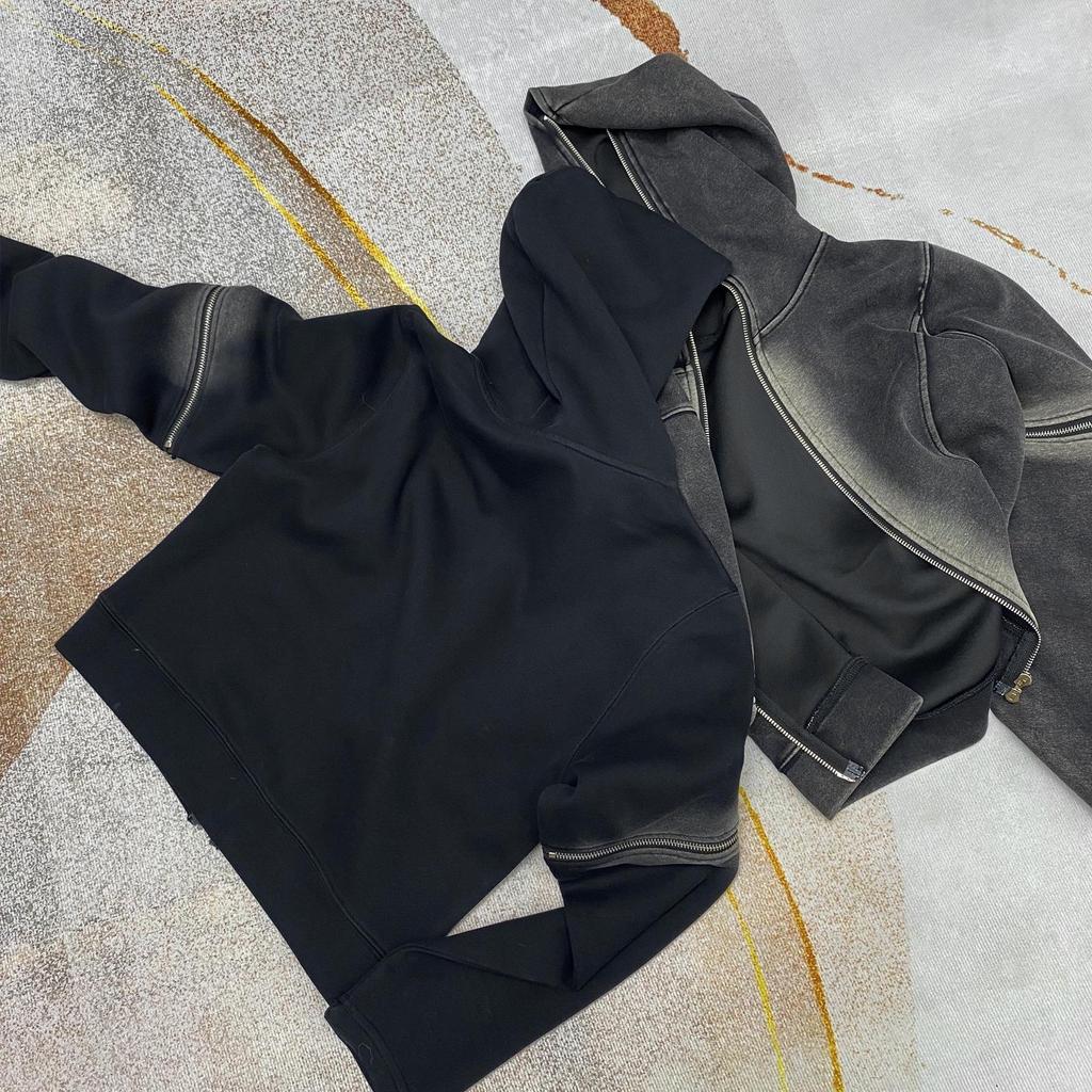 2024 Nová evropská a americká praná mikina s kapucí a zipem pro ženy