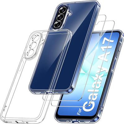 Kryt kompatibilný pre Samsung Galaxy A17 5G/4G A07 s 2 ks ochranného skla na displej + nárazuvzdorný kryt na telefón