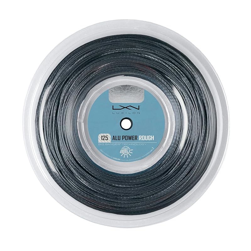 Luxilon ALU POWER ROUGH 125 Tennis String, 220m Reel, Silver, WRZ990200