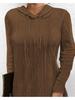 Hooded Pullover Knitted Sweater Dress Solid Color Dress Elegant Long Sleeve Dresses Causal Women Dress