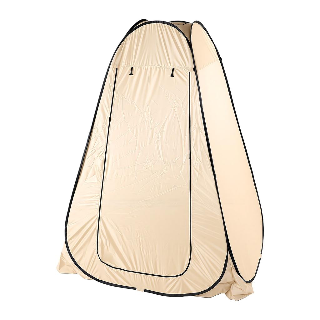 Outdoor Shower Tent Black Coated Water Proof Wind Proof Portable Pop Up Changing Tent with 1 Door 2 Windows for Toilet