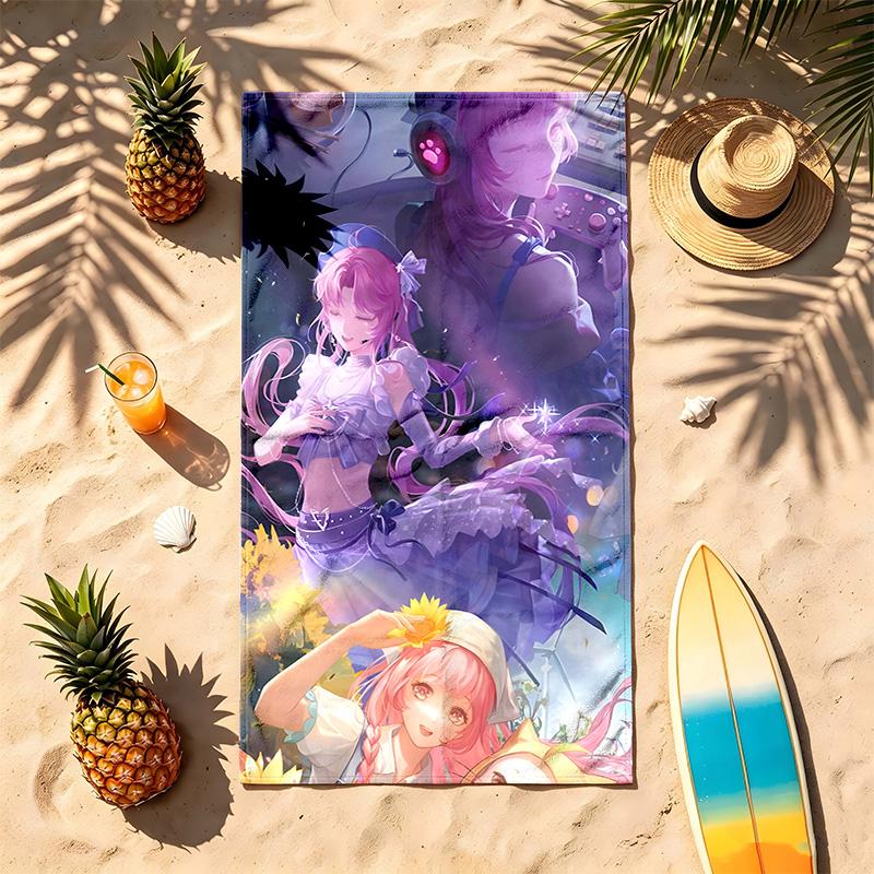 Shining Nikki (14) Theme Beach Towel Sand Resistant Soft And Comfortable Suitable For The Pool Camping Yoga And Diving A Travel