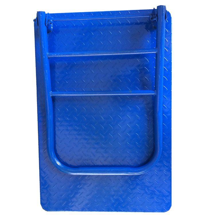 Foldable Flatbed Hand Truck - Silent Logistics Cargo Transport Cart with Strong Load-Bearing Steel Plate for Warehouse Use.