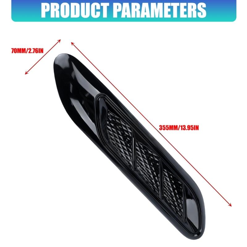 Upgrades s Auto Zijpaneel Luchtinlaten Roosters met Corrosiebestendige TPU Constructie Auto Buitenkant Accessoire voor Eenvoudige Doe-het-zelf Upgrades