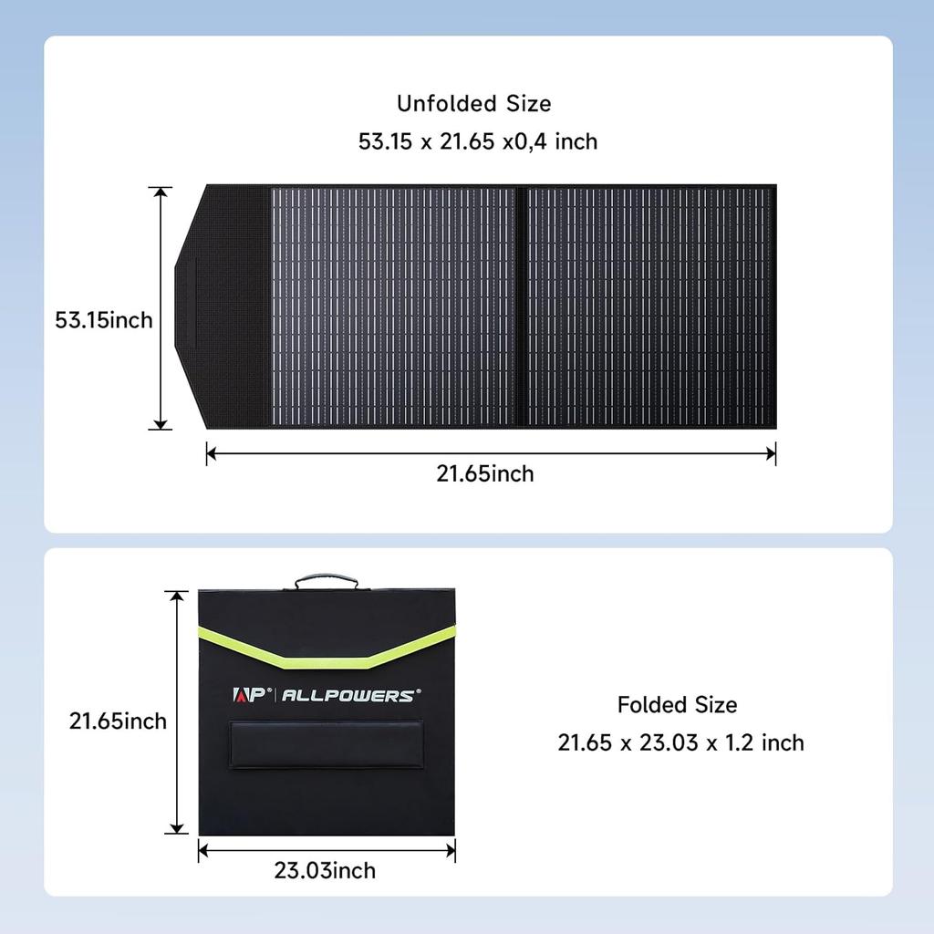 ALLPOWERS SP027 Foldable Solar Panel, 100W