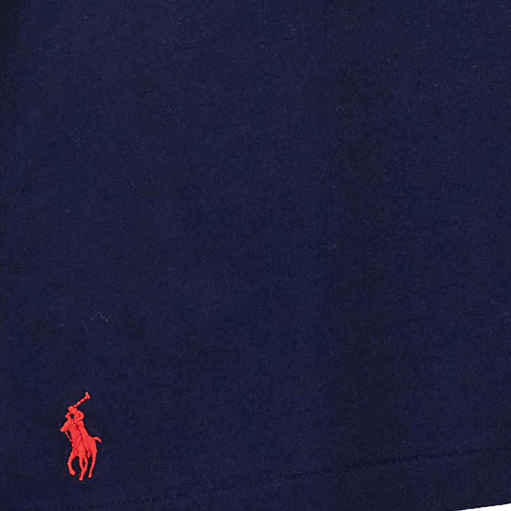 Polo Ralph Lauren FW23 Logo Print Straight Fit Crew Neck Short Sleeve T-Shirt Men T-Shirts Dark-Blue 710929077-001