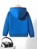 Christmas atmosphere "Astronaut" Cartoon Printed T-shirt, Boys' Fashion Hooded Pullover Sweater, Soft Knit