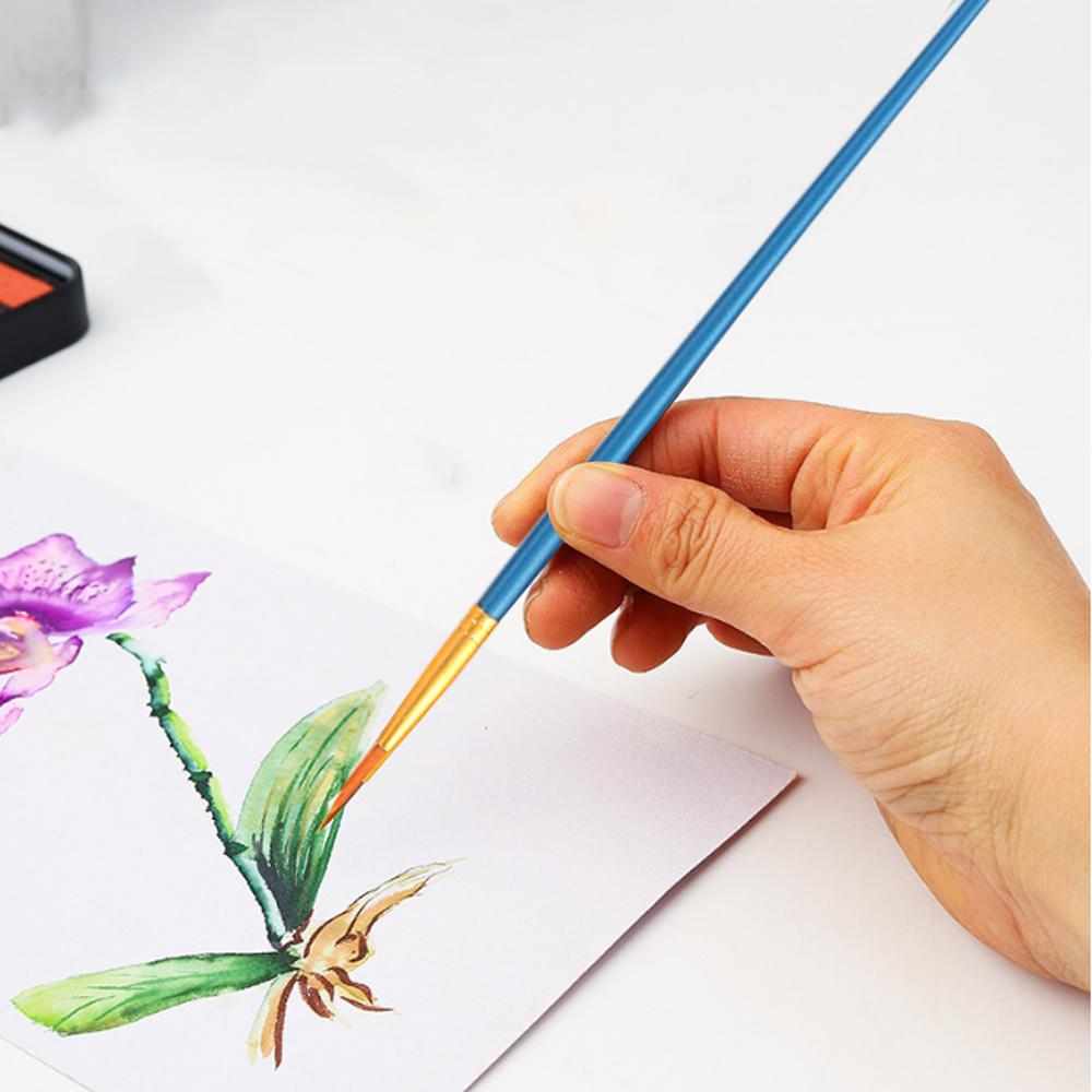 2sets Burst 10 High-quality Nylon Brush Set of Oil Brush Plastic Rod Art Painting Watercolor Gouache Painting Pen