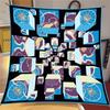 Silk Scarf Women Geometric Blocks Print Square Scarves Head Echarpe Silk Foulards Femme Wraps Beach Shawls Lady Hijabs 90CM