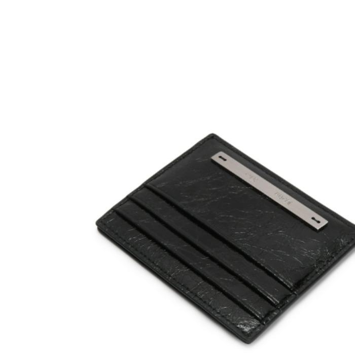 Matin Kim GLÄNZENDER SCHMALER METALL-KARTENHALTER IN SCHWARZ.