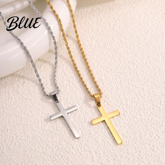 Dainty Pendant Necklace for Men Women Titanium Steel Cuban Chain