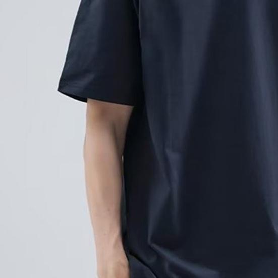 Men Solid Color T-Shirt Round Sleeve Summer Tee Neck Short Casual Loose Fit Tee Shirt