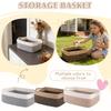 Cesta de Almacenamiento Rectangular de Cuerda de Algodón, Caja de Almacenamiento para Habitación de Bebé