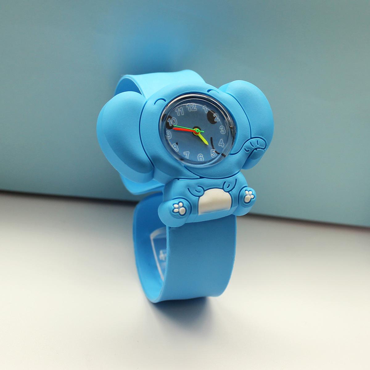 Cartoon siliconen cadeauhorloge voor jongens en meisjes schattig kleurrijk mooi kinderhorloge kinderhorloges klok blue