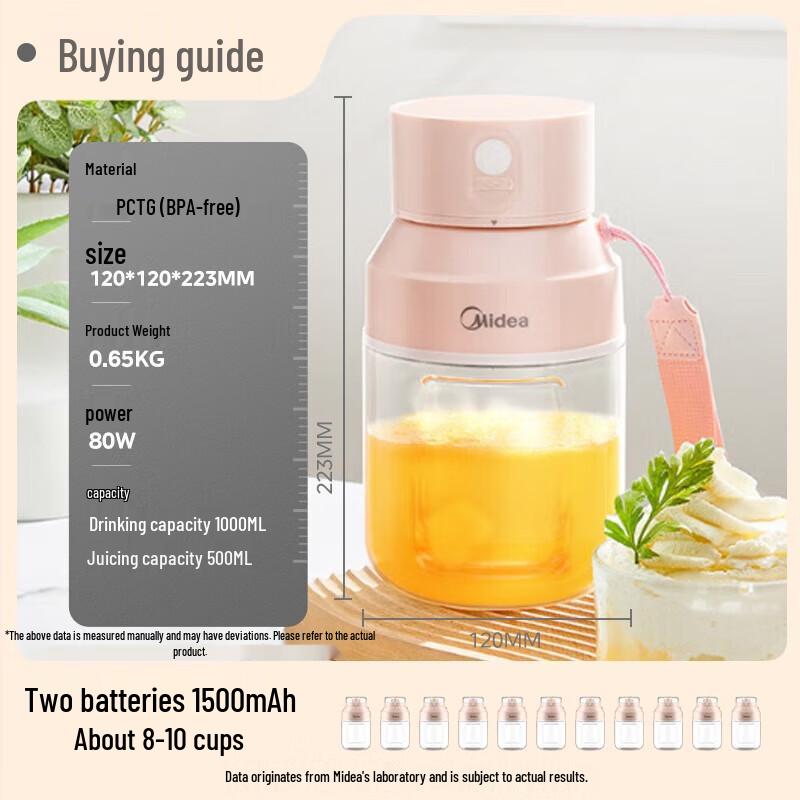 Midea MJ-LZ106 Portable Juicer & Blender CN plug (adapter included)