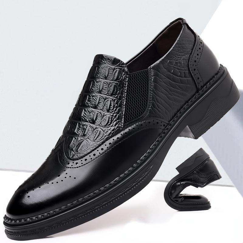 FashionNew Ties English Carved Platform Brock Shoes for Men Fashion Casual Spring Autumn New Designer Cow Leather Men's Dress Shoes Men
