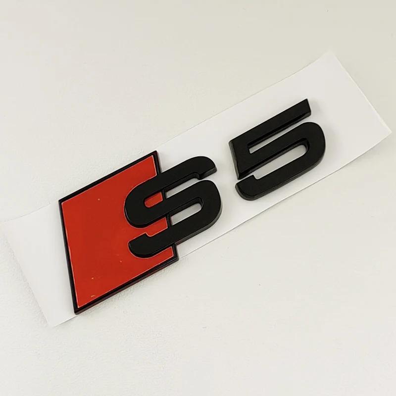 2026 3D ABS Chrome Black Emblem Car Trunk Badge Sticker For Audi 8Y 8P 8V B6 B8 B9 8T C4 C6 C7 C8 S3 S4 S5 S6 S7 S8 Accessories