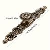 4/8pcs Antique Brass Pull Handles with Fixed Decorative Plates, Vintage Drawer/Kitchen Cabinet Door Handles for Furniture with Screws