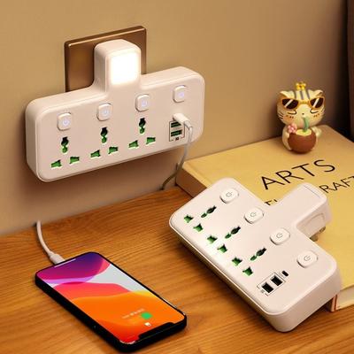 Light Indicator AC Power Strip Portable Universal Compatibility Wall Mounted Durable Multiprise Multiprise Home Office