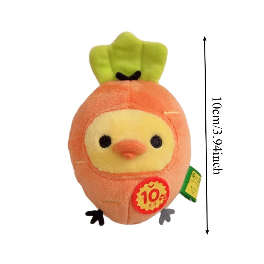 Cute Carrot Costume Chicken Keychain Cartoon Animal Character Keyring Collection Gift Accessories